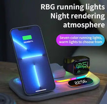 Load image into Gallery viewer, The Ultimate 4-in-1 RGB Wireless Charger Stand
