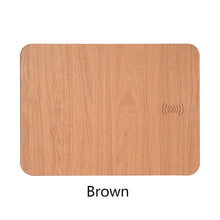 Load image into Gallery viewer, Leather Wood Wireless Charging Mouse Pad