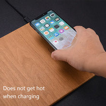 Load image into Gallery viewer, Leather Wood Wireless Charging Mouse Pad