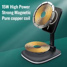 Load image into Gallery viewer, 3-in-1 Foldable Magnetic Charging Station