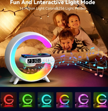 GlowDock™ 4-in-1 Wireless Charging Alarm Station