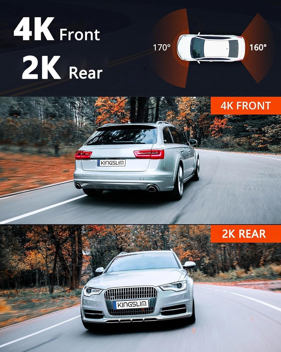 RoadGuard 4K™ Dual Dash Cam + GPS