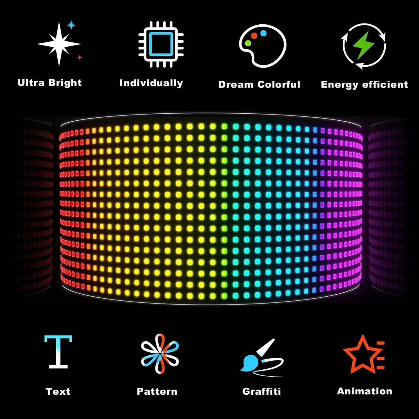 Smart LED Pixel Panel – Light Up Your Space with Custom Animations