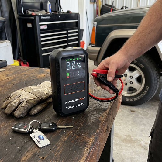 RoadReady Pro™ 4-in-1 Jump Starter & Tire Inflator
