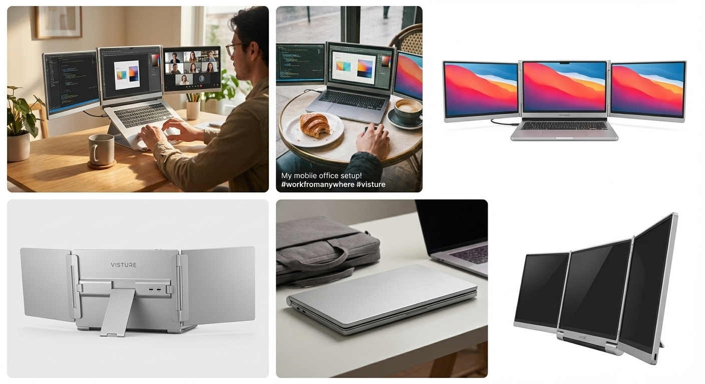 Nomad Pro: Triple-Screen Laptop Extender