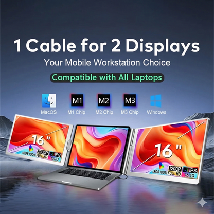 Nomad Pro: Triple-Screen Laptop Extender