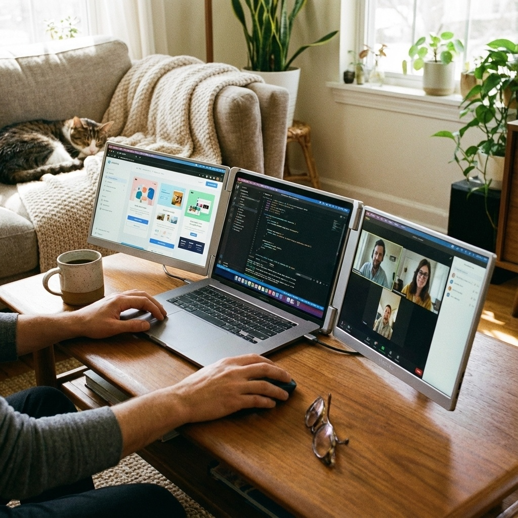 Nomad Pro: Triple-Screen Laptop Extender