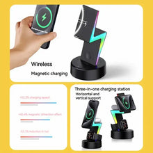 Load image into Gallery viewer, Lighting Fast 3-in-1 Magnetic Wireless Charging Station
