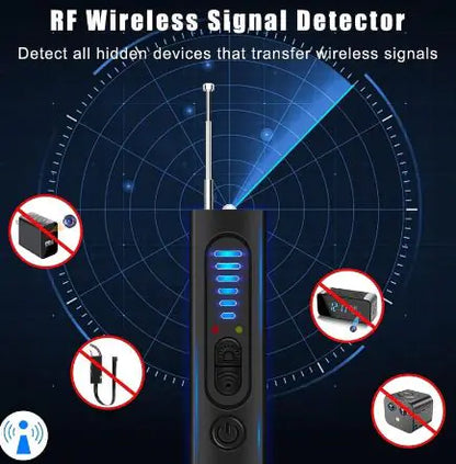 SpyLess™ Wireless Signal & Camera Detector + Anti-Theft Device