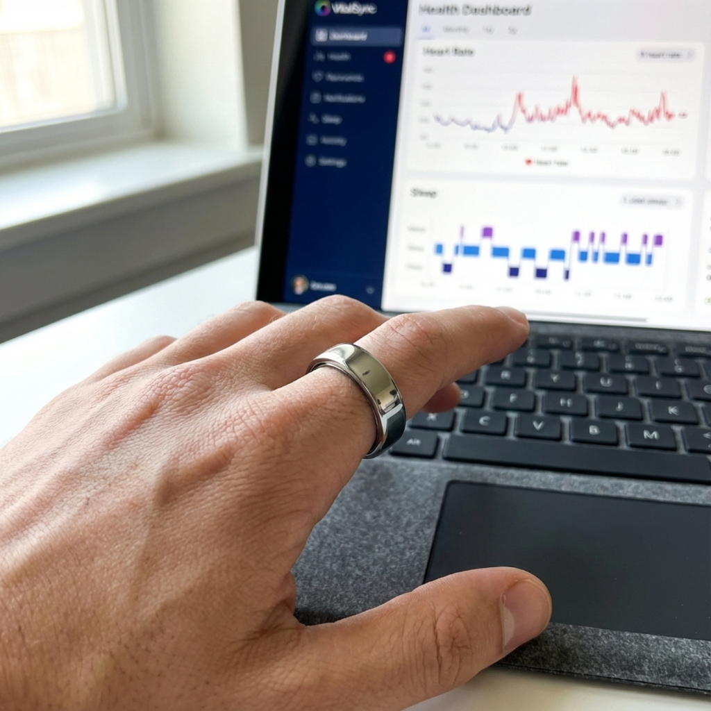 VitalSync™ Smart Health Ring – Track Your Wellness 24/7 in Style