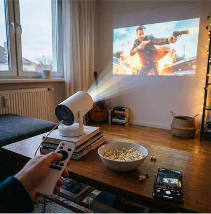 The VisionPro Mini 4K™ Smart HD Projector