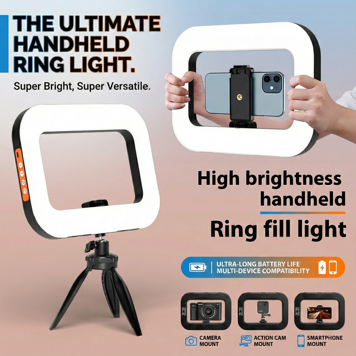 GlowFrame™ Creator Studio Light & Phone Stand