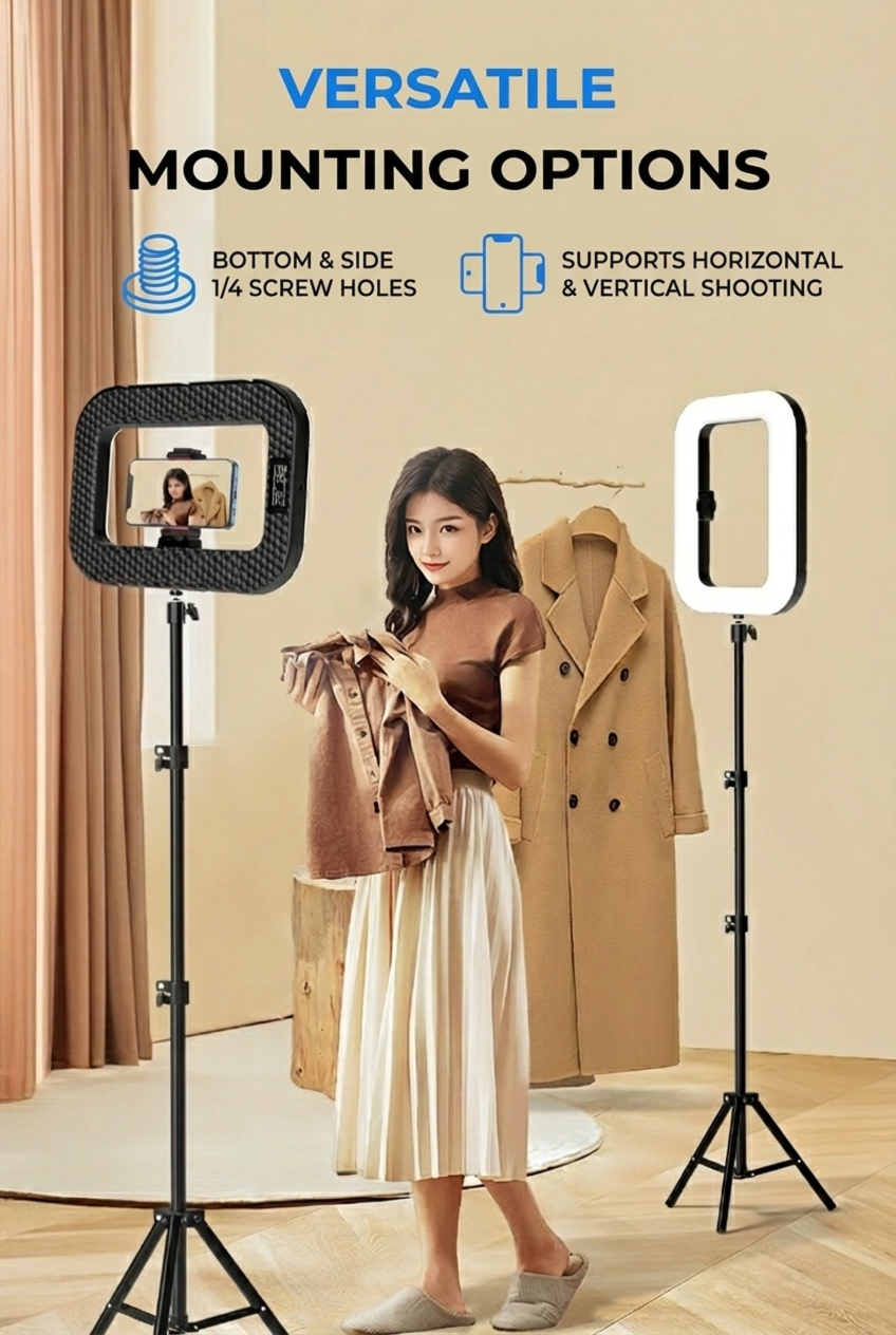 GlowFrame™ Creator Studio Light & Phone Stand