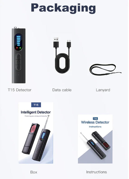 SpyLess™ Wireless Signal & Camera Detector + Anti-Theft Device