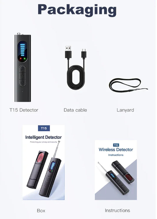 SpyLess™ Wireless Signal & Camera Detector + Anti-Theft Device