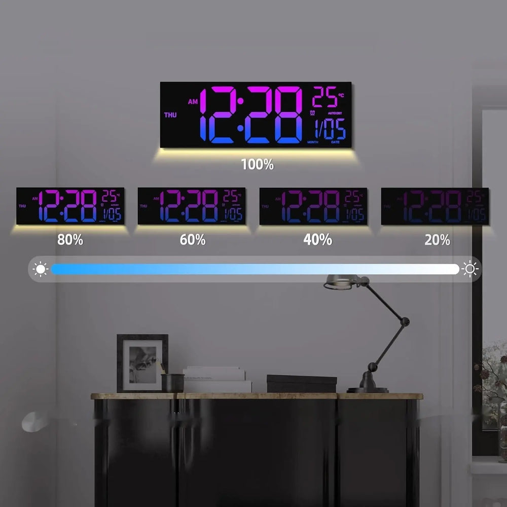 Led Clock Near Computer DeskCommand™ Large Display LED Clock – GogoGadjets™