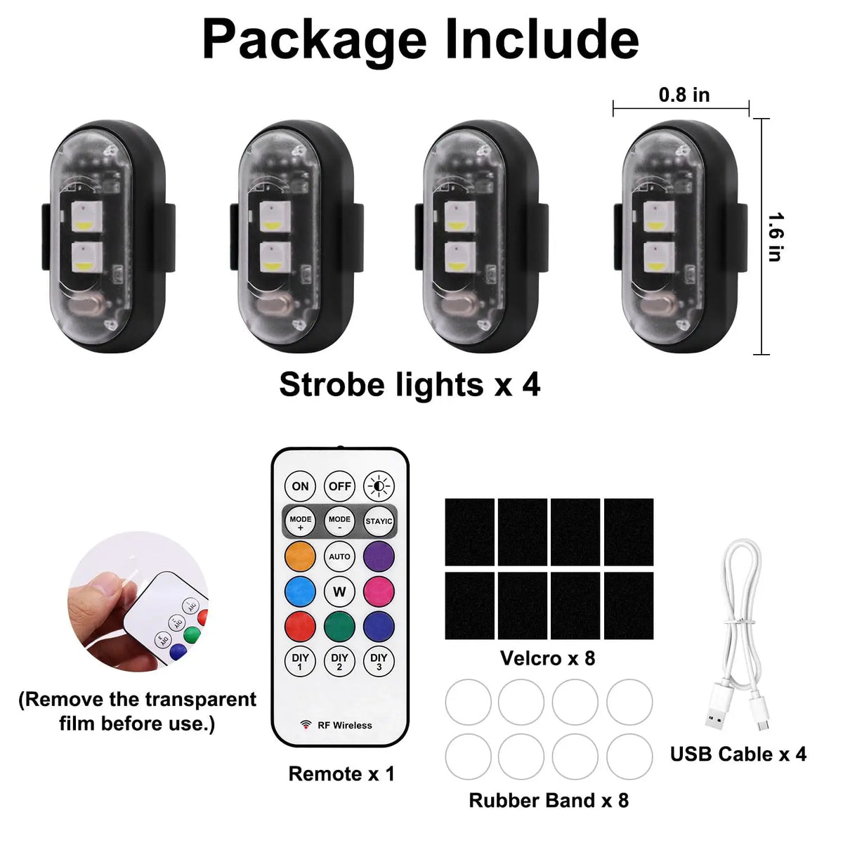 FlashPod Pro™ Wireless LED Strobe Lights — 4 Pack