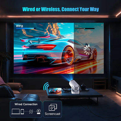 The VisionPro Mini 4K™ Smart HD Projector