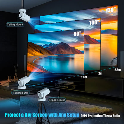 The VisionPro Mini 4K™ Smart HD Projector