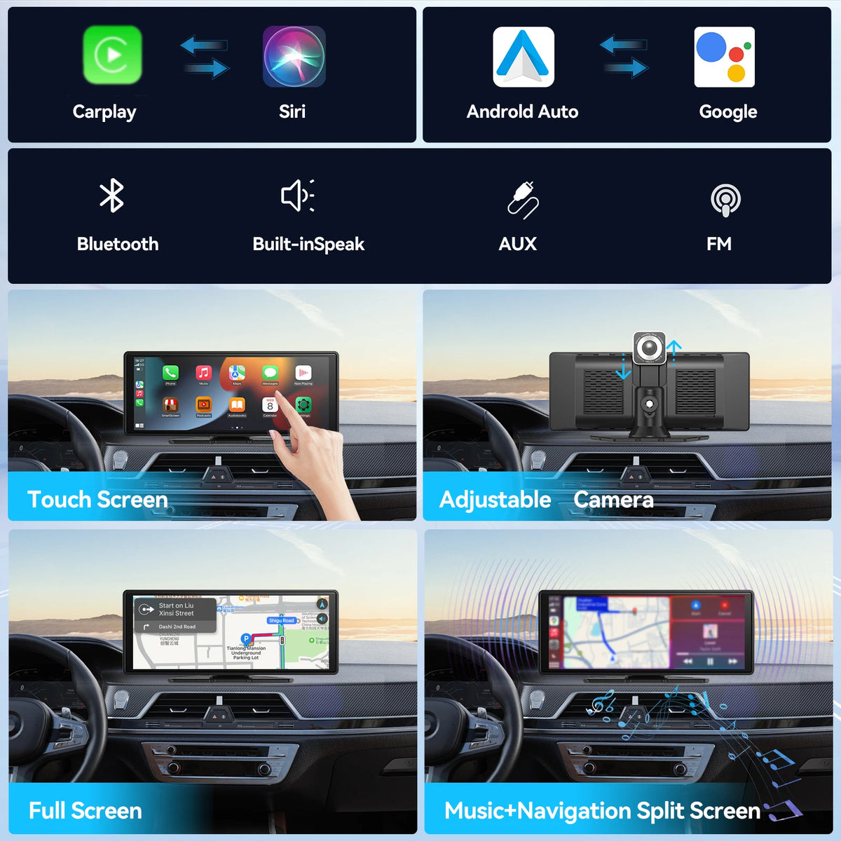 DriveHub Pro™ 4K CarPlay Dash Display