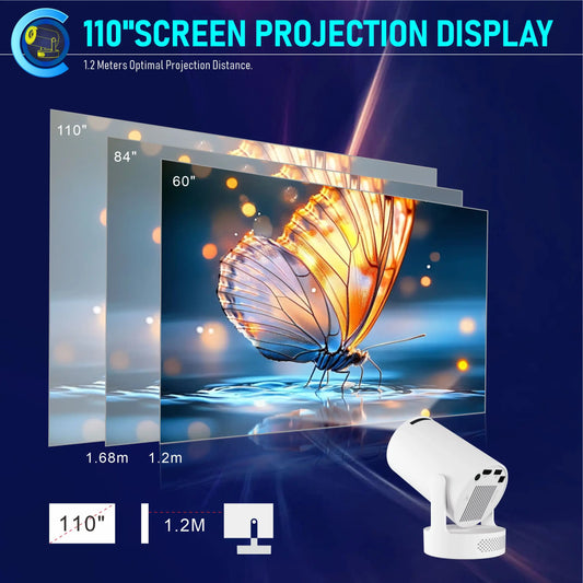 The VisionPro Mini 4K™ Smart HD Projector