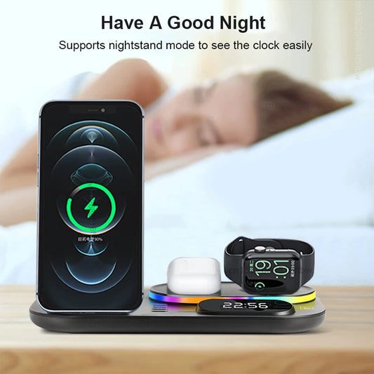 The Ultimate 4-in-1 RGB Wireless Charger Stand