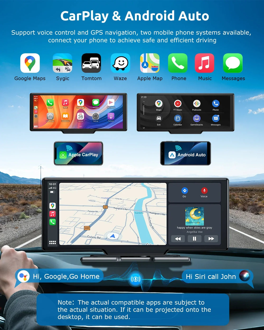DriveHub Pro™ 4K CarPlay Dash Display