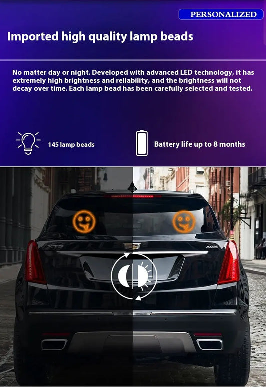 RoadMoods™ LED Rear Window Gesture Display