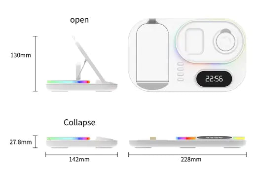 The Ultimate 4-in-1 RGB Wireless Charger Stand