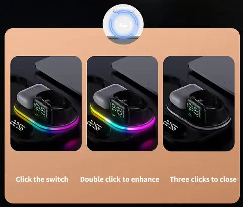 The Ultimate 4-in-1 RGB Wireless Charger Stand