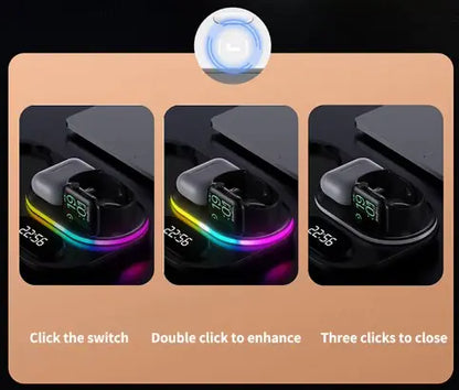 The Ultimate 4-in-1 RGB Wireless Charger Stand
