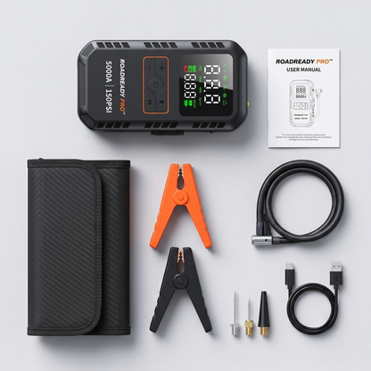 RoadReady Pro™ 4-in-1 Jump Starter & Tire Inflator