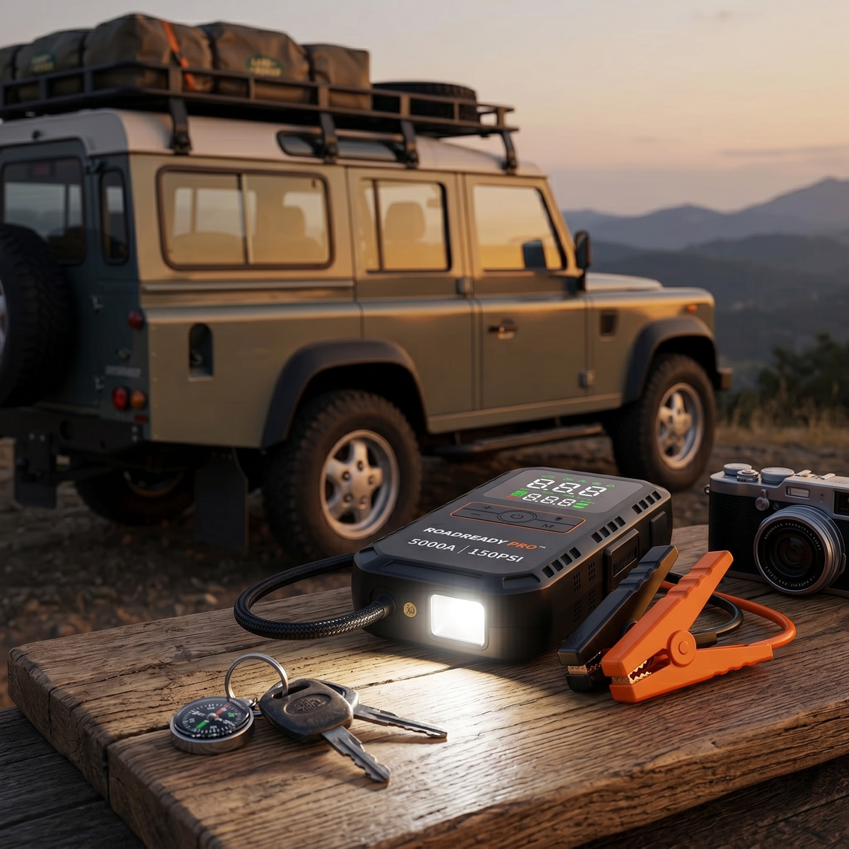 RoadReady Pro™ 4-in-1 Jump Starter & Tire Inflator