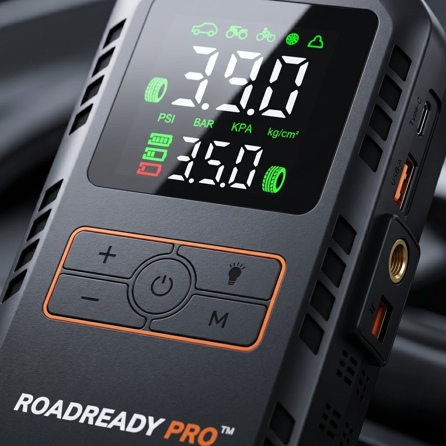 RoadReady Pro™ 4-in-1 Jump Starter & Tire Inflator