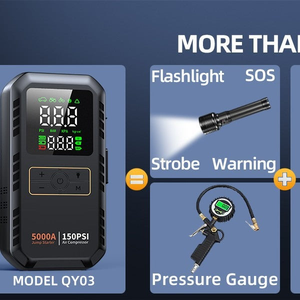 RoadReady Pro™ 4-in-1 Jump Starter & Tire Inflator
