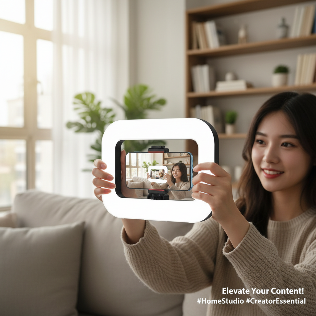 GlowFrame™ Creator Studio Light & Phone Stand