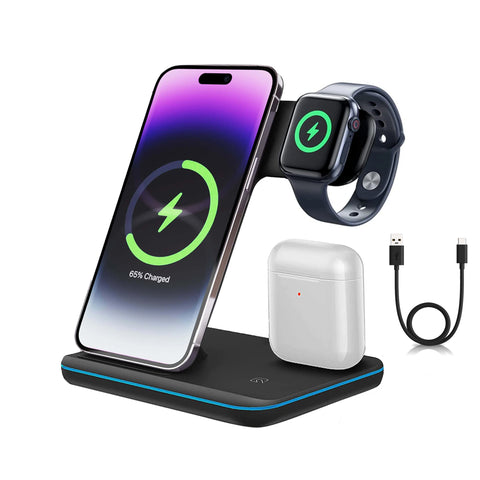 TriCharge Pro™️ - Your All-in-One Wireless Power Station