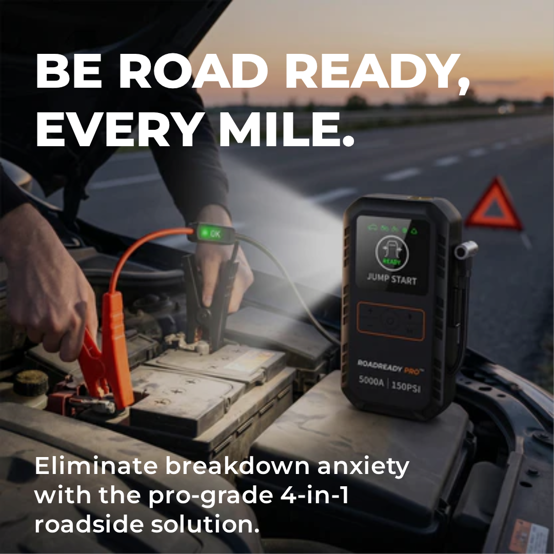 RoadReady Pro™ 4-in-1 Jump Starter & Tire Inflator
