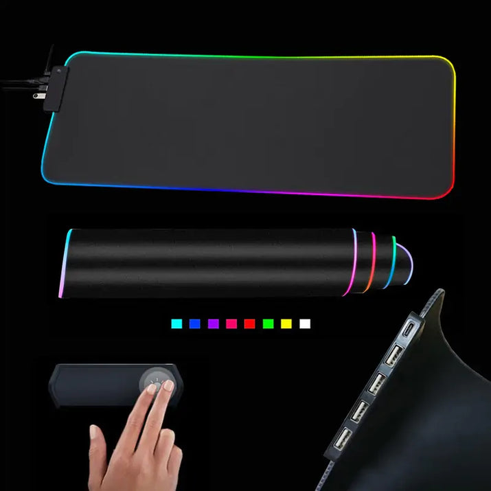 The Ultimate RGB Mouse Pad with Cable – GogoGadjets™