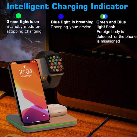 TriCharge Pro™️ - Your All-in-One Wireless Power Station